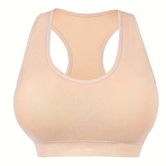 Seamless Sports Bra Round Neck High Stretch