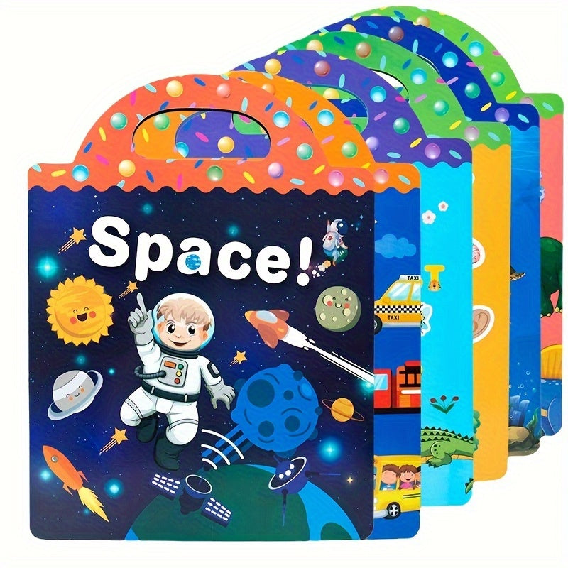 Reusable Sticker Books Dinosaurs Animals Vehicles Educational Toys