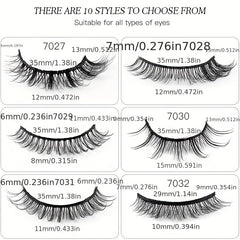 7 Pairs Natural-Looking False Lashes for Makeup Bulk