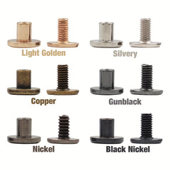 Metal Solid Screw Nail Rivet Double Curved Head Belt Strap Rivets
