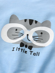 Funny Cat Print Boys Casual Pullover Sweatshirt Long Sleeve