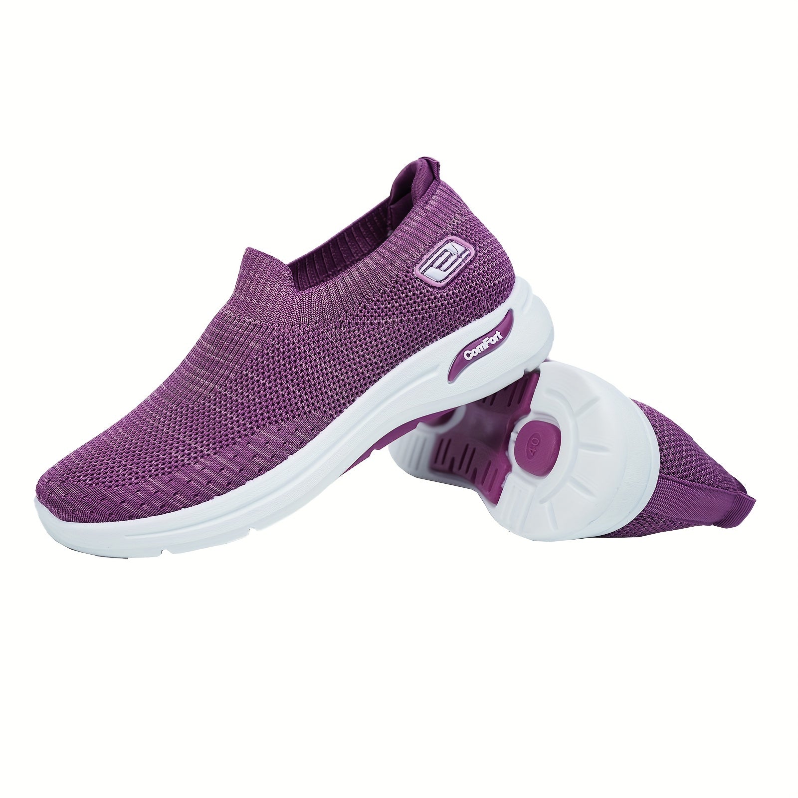 Women's Knitted Sock Sneakers Breathable Slip On Loafer Shoes