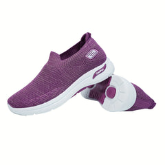 Women's Knitted Sock Sneakers Breathable Slip On Loafer Shoes