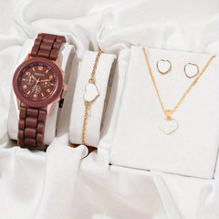 Student Silicone Watch & Heart Jewelry Set
