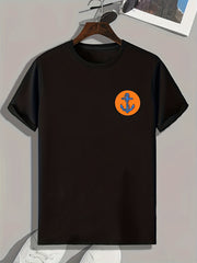 Anchor Chest Print Men's Graphic T shirt Casual Comfy
