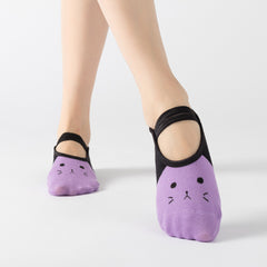 Cartoon Yoga Socks, Fun and Functional Workout Socks