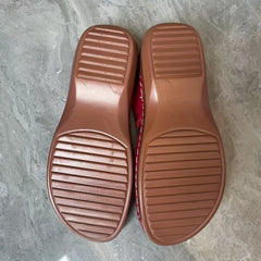 Women's Hollow Out Slip On Wedge Heeled Sandals