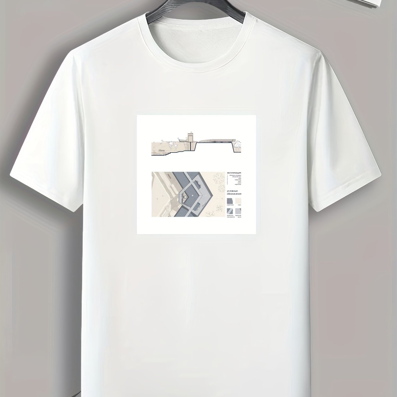 Modern Style Men's Stretch Tee for Summer Outdoor Activities