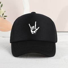 Children's Hand Pattern Mesh Baseball Cap
