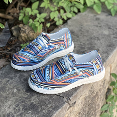 Ethnic Pattern Lightweight Slip On Loafers Shoes Soft Comfortable Boat Shoes