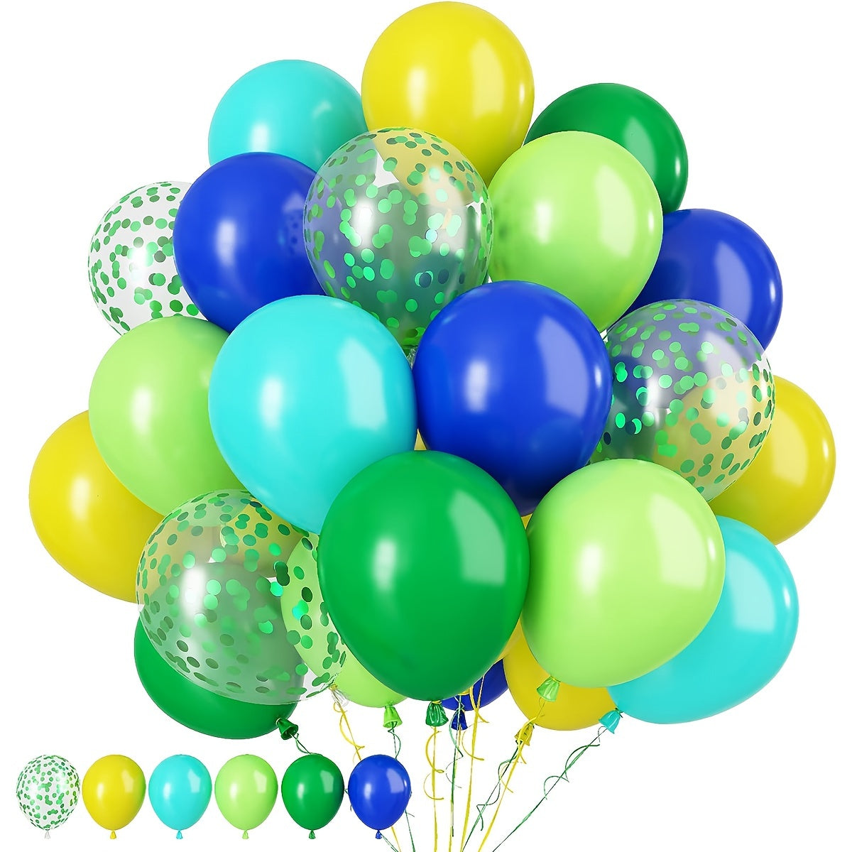 60pcs Confetti Balloon Set Forest Theme Party Decoration