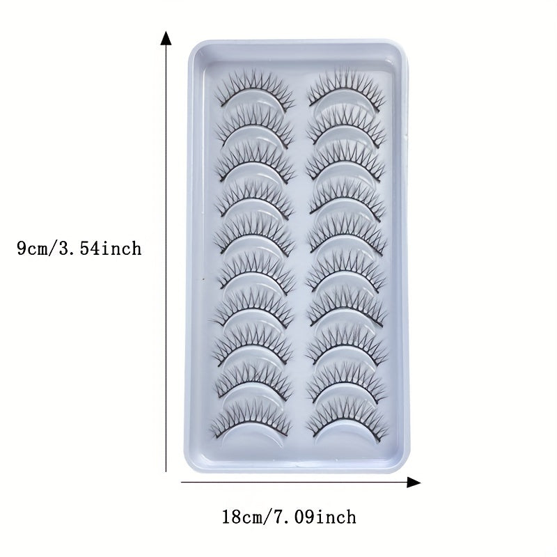 10 Pairs 3D False Eyelashes Faux Mink Lashes Reusable Makeup Tool