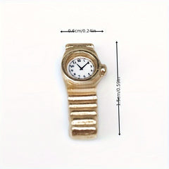 4pcs Mini Metal Dollhouse Watch Set DIY Model Toy Decoration Collectible