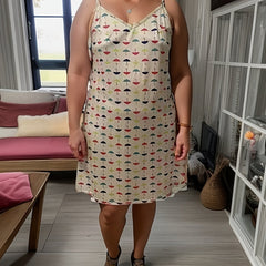 Umbrella Print Cami Sleep Dress