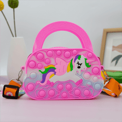 Kids Pony Silicone Crossbody Bag Girls Handbag