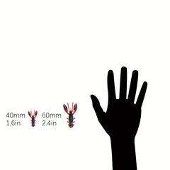 8pcs 60mm Soft Fishing Lure Silicone Baits for Shrimp and Bass