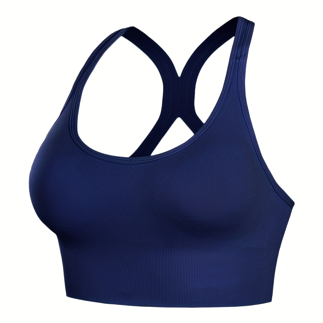 Criss Cross Back Sports Bra Push Up Shockproof Bra