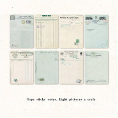 Retro Decorative Sticky Notes 7x7 cm - Laminated Paper Journal Sticker