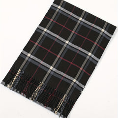 Plaid Tassel Scarf Windproof Shawl Outdoor Sunscreen Head Wrap