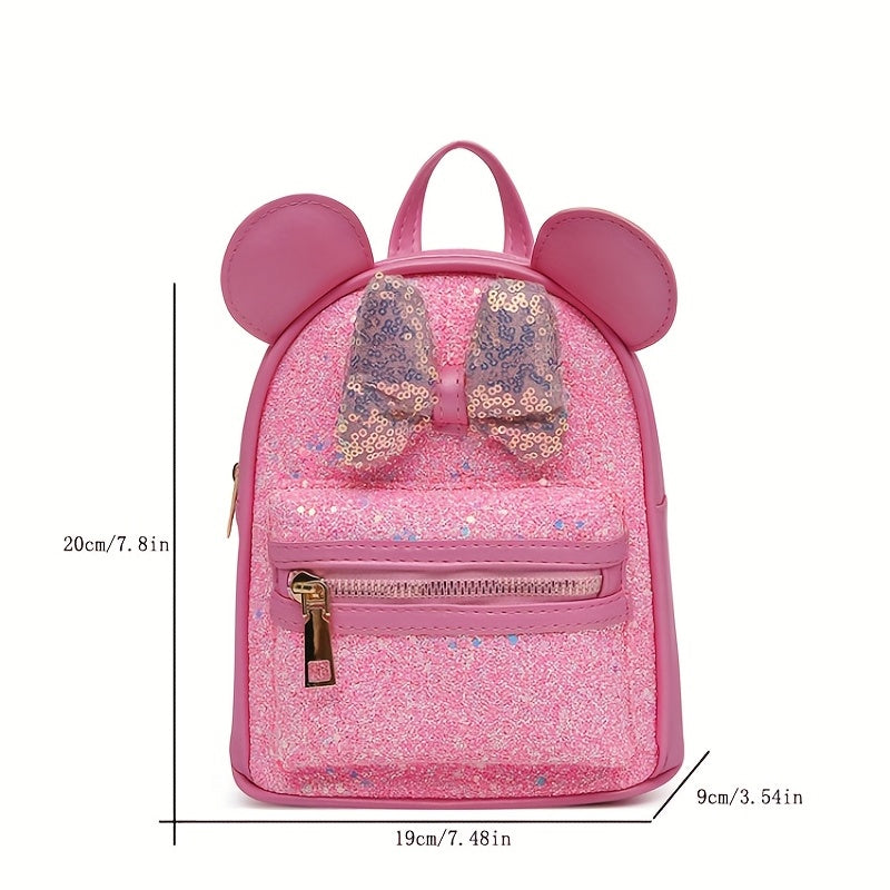 Children's Sequin Bow Ears Backpack