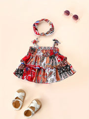 Baby Girl Ethnic Style Cami Top & Hairband Set