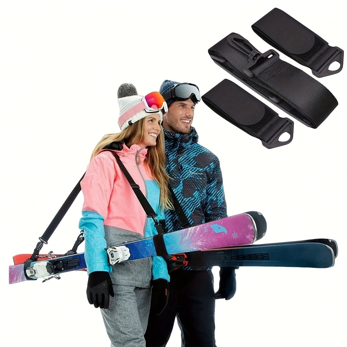 Adjustable Ski Board Shoulder Strap Hand held Fixing Strap