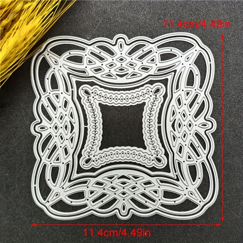 Three Square Lace Backgrounds Metal Die Cuts for DIY Scrapbooking