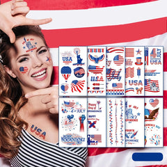 Patriotic Party Favors American Flag Glasses Stickers Circle Bracelet