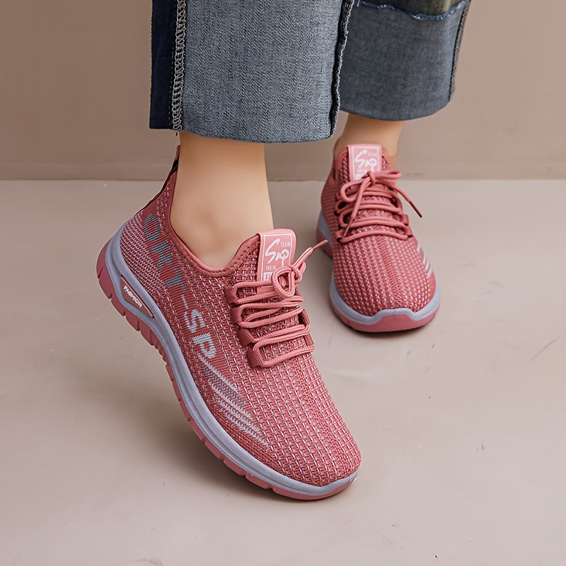 Women's Mesh Running Shoes Breathable Non Slip Lightweight Outdoor Sneakers