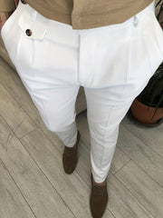 Men's Slim Fit Vintage Style Stretch Dress Pants for Dinner