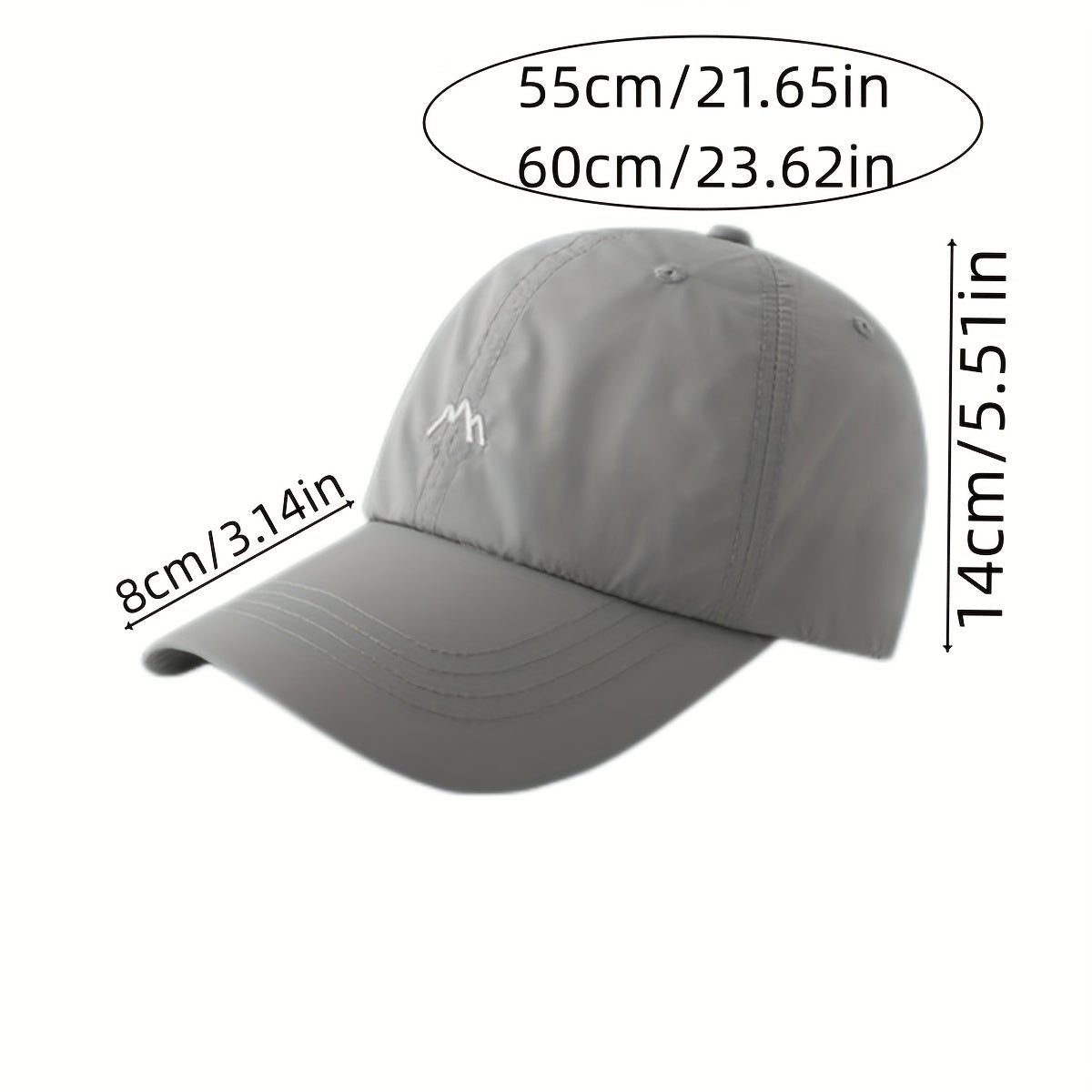 Unisex Sunshade Adjustable Baseball Cap With Mountain Embroidery
