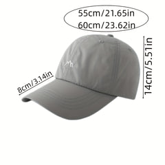 Unisex Sunshade Adjustable Baseball Cap With Mountain Embroidery