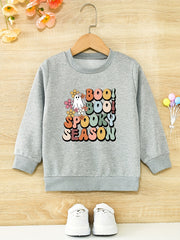 Blossom & Boo Girls Sweatshirt Halloween Party Toddler Kids Tops Pullover