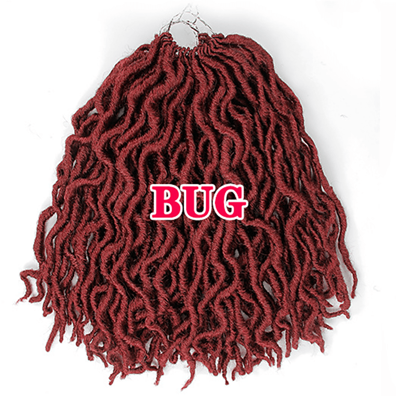 30 48cm Curved Faux Locs Dreadlocks Hair Pieces Synthetic Crochet Extensions