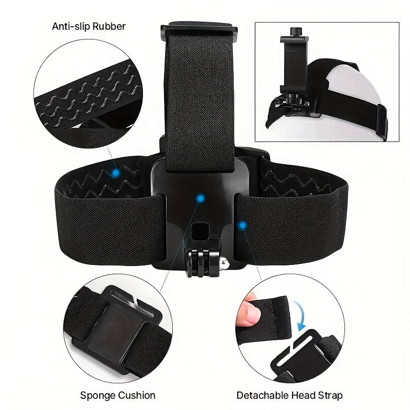 6-in-1 Action Camera Accessory Kit Lightweight & Practical Essential Sports Phot