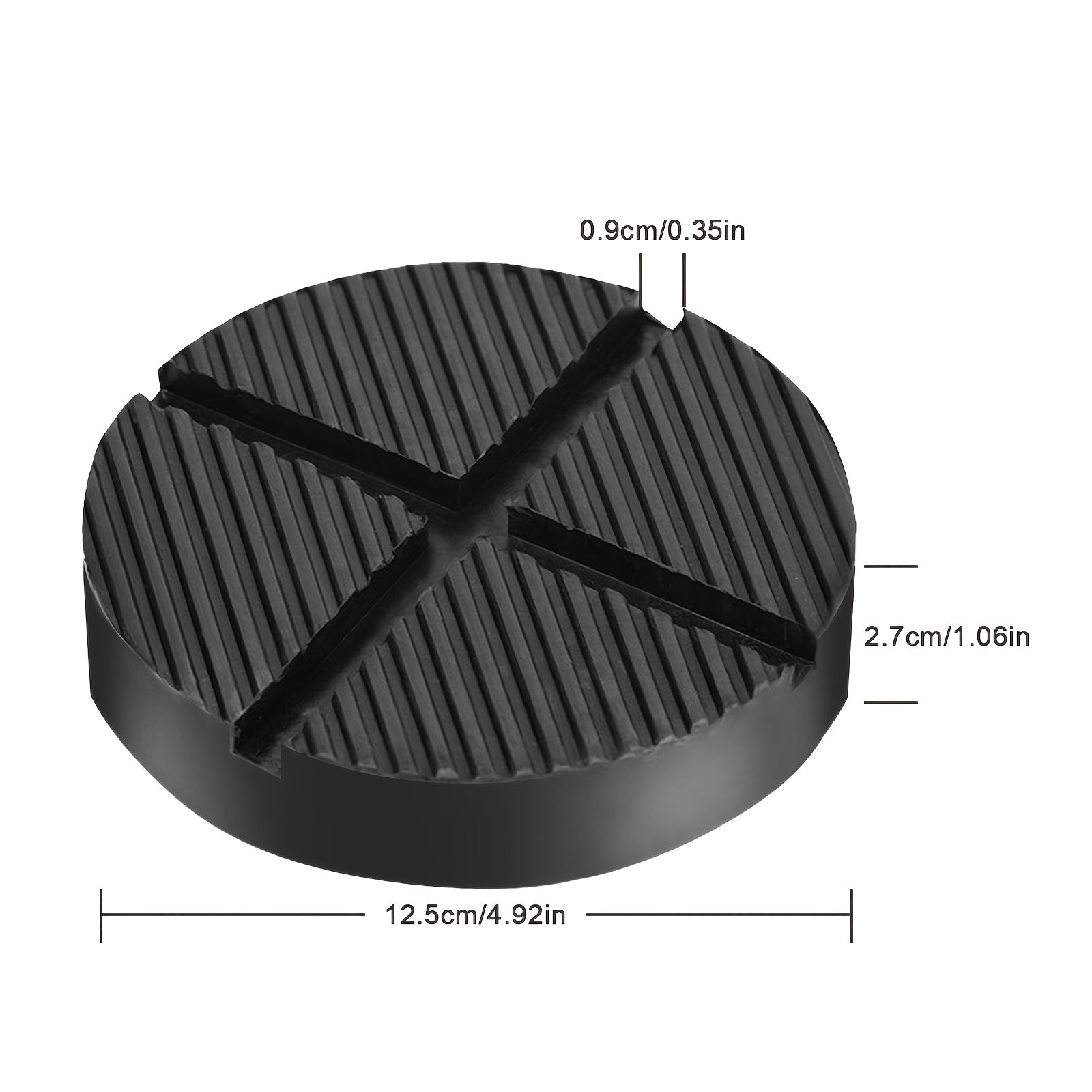 2PCS Car Lift Jack Stand Pads Rubber Slotted Floor Pad Frame Rail Adapte