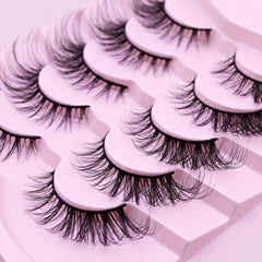 Faux Mink Cat Eye Eyelashes Extension 19mm Natural Fluffy Lashes Makeup