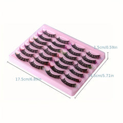 14 Pairs Layer Thick D Curling False Eyelashes Colorful and Natural Looking