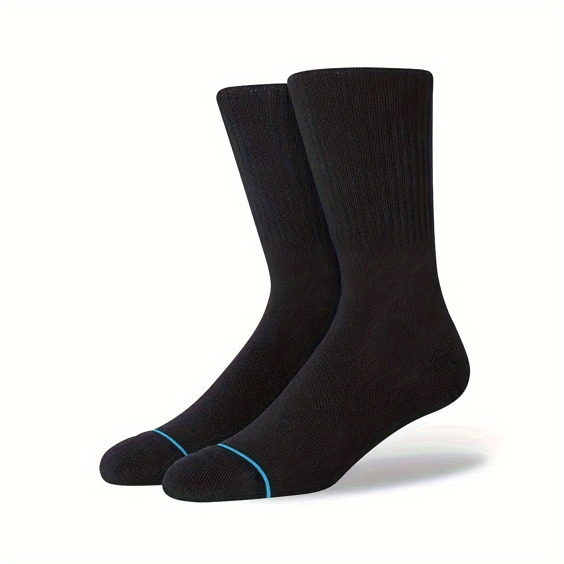 3 Pairs Solid Mid calf Casual Socks for Men