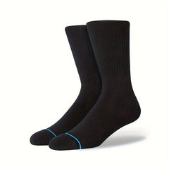 3 Pairs Solid Mid calf Casual Socks for Men