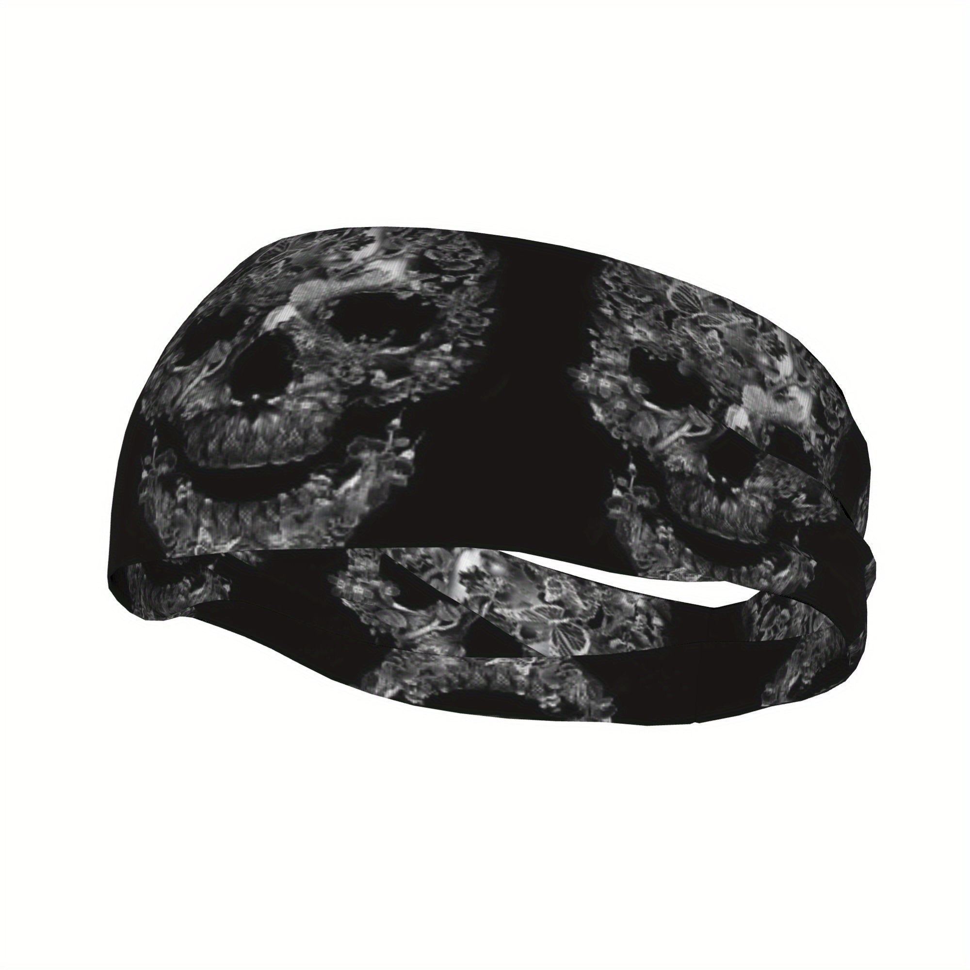 Scary Skull Sports Headband Sweat Wicking Stretchy & Breathable Polyester
