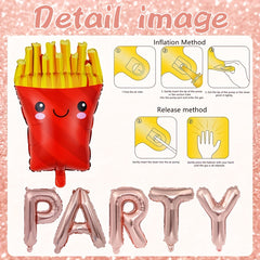 Sleepover Party Decorations Letter Heart Latex Balloons Girls Supplies