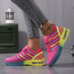 Women's Breathable Running Shoes Hook & Loop Fastener Athletic Sneakers