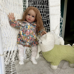 Pippa Reborn Doll, Floral Dress, Realistic Hair