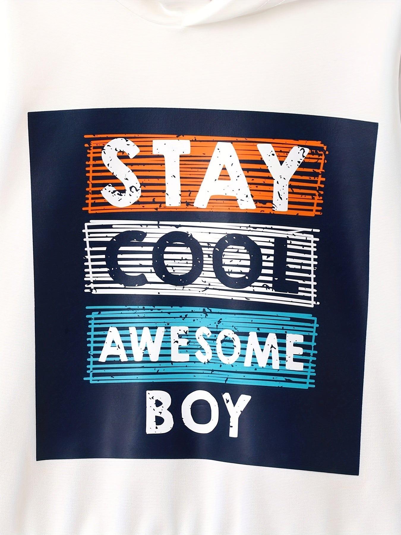 Boy's STAY AWESOME 2pcs Hoodie & Sweatpants Set Fall