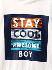 Boy's STAY AWESOME 2pcs Hoodie & Sweatpants Set Fall