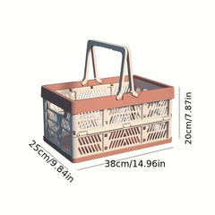 Large Foldable Plastic Storage Box - Ideal for Home Office and Outdoor Use