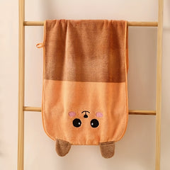 Cartoon Pattern Hand Towel Coral Velvet Soft Absorbent Towel