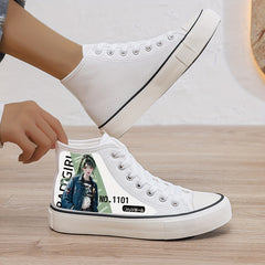 Anime Print Plush Lined Thermal Chunky Canvas Sneakers