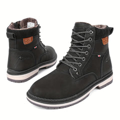 RXJIAN Men's High Top Hiking Shoes Good Grip Breathable Side Zipper Boots